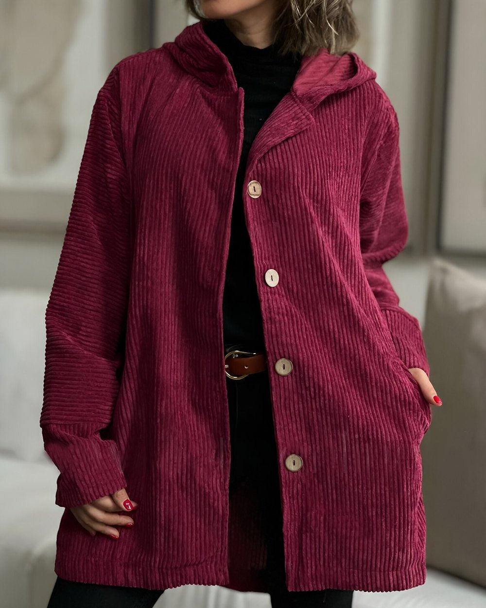 Candice | Corduroy Hooded Jacket