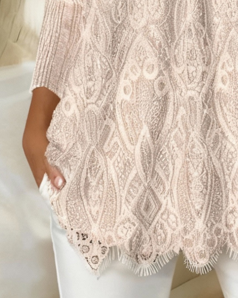 Carol | Square Neck Lace Underarm Top