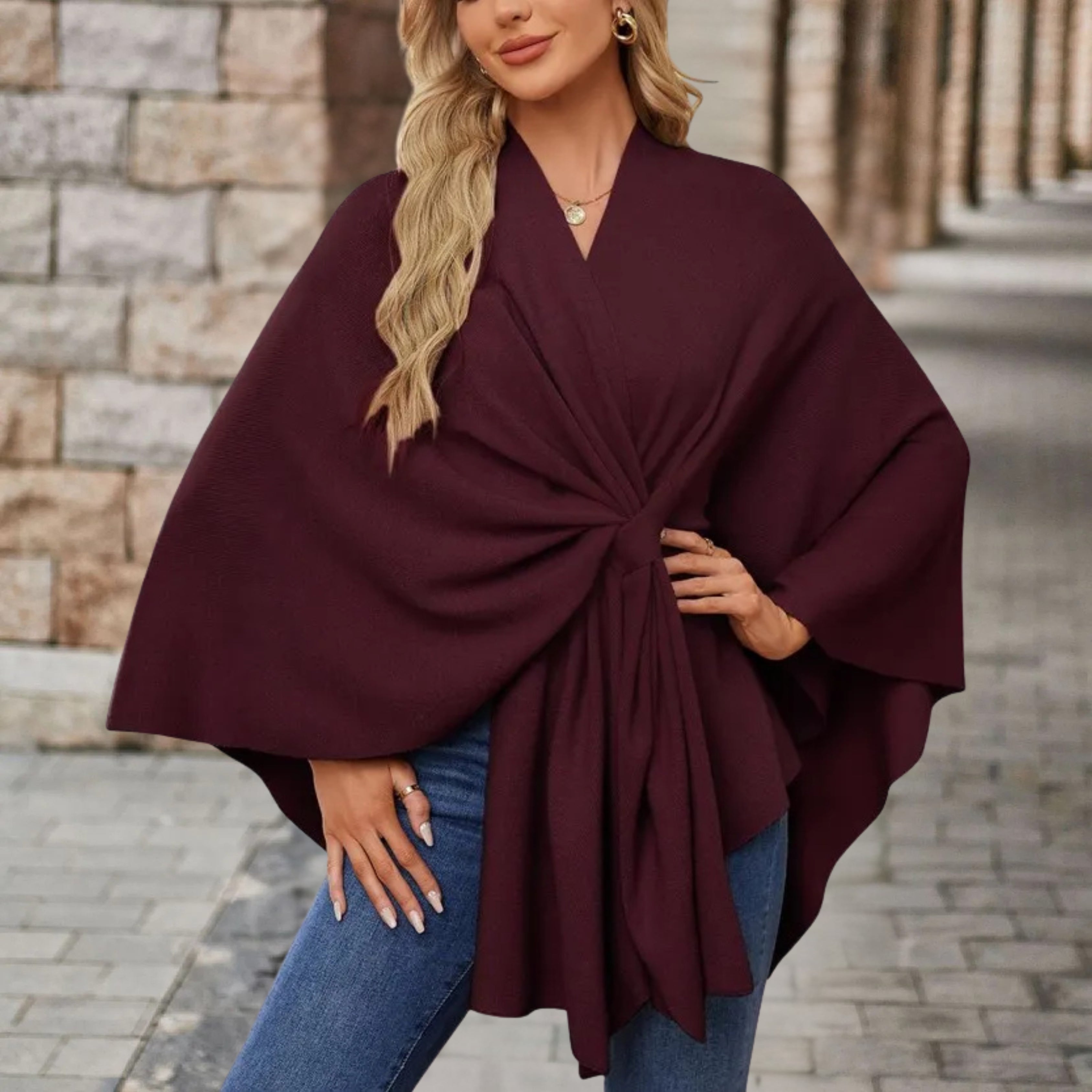 Chloe | Elegant Poncho Sweater