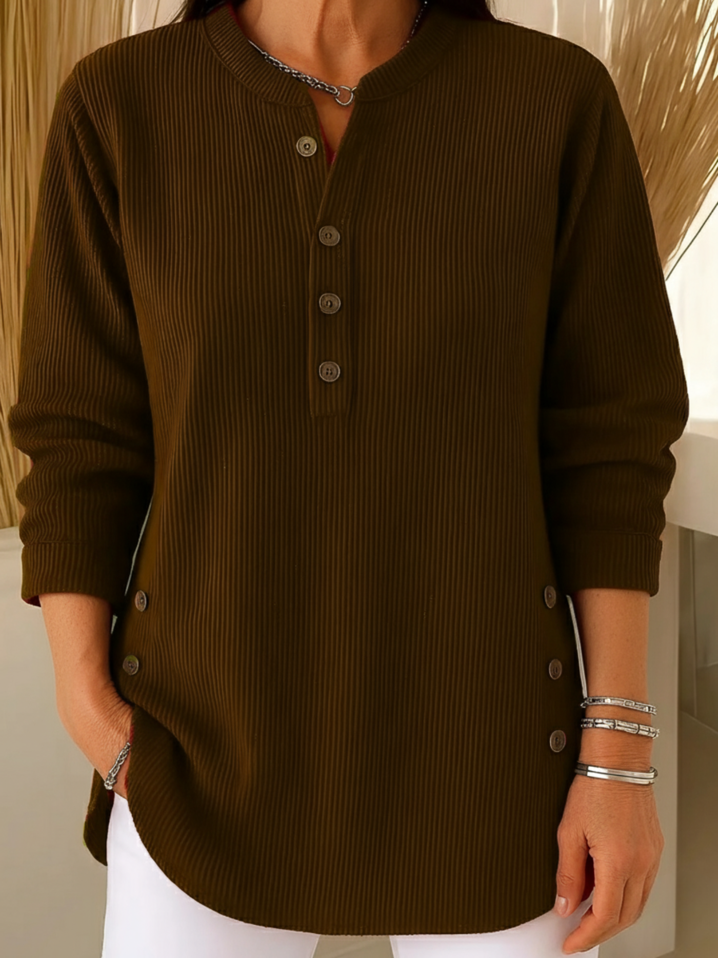 Tracy | Soft Sweater with Elegant Buttons