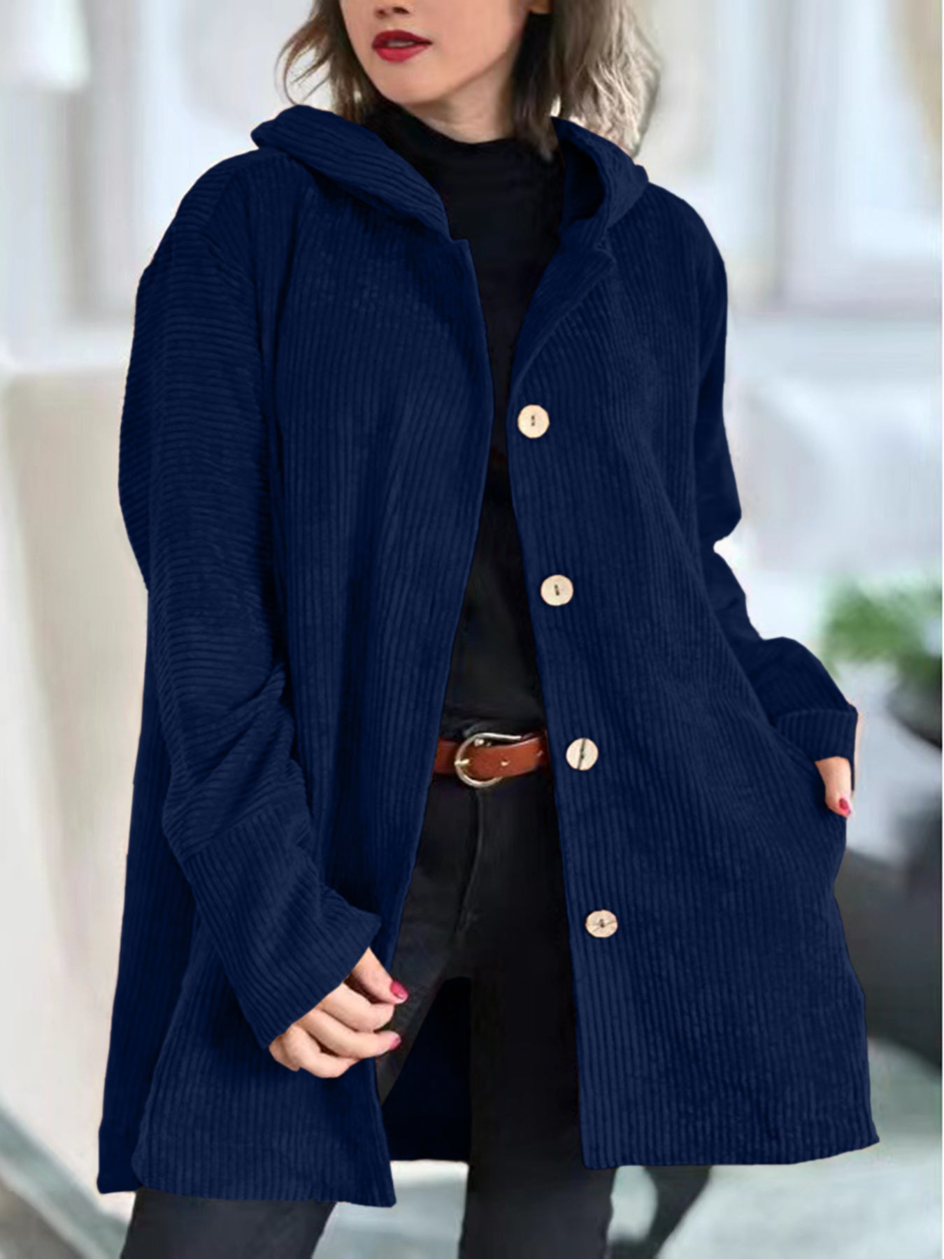Candice | Corduroy Hooded Jacket