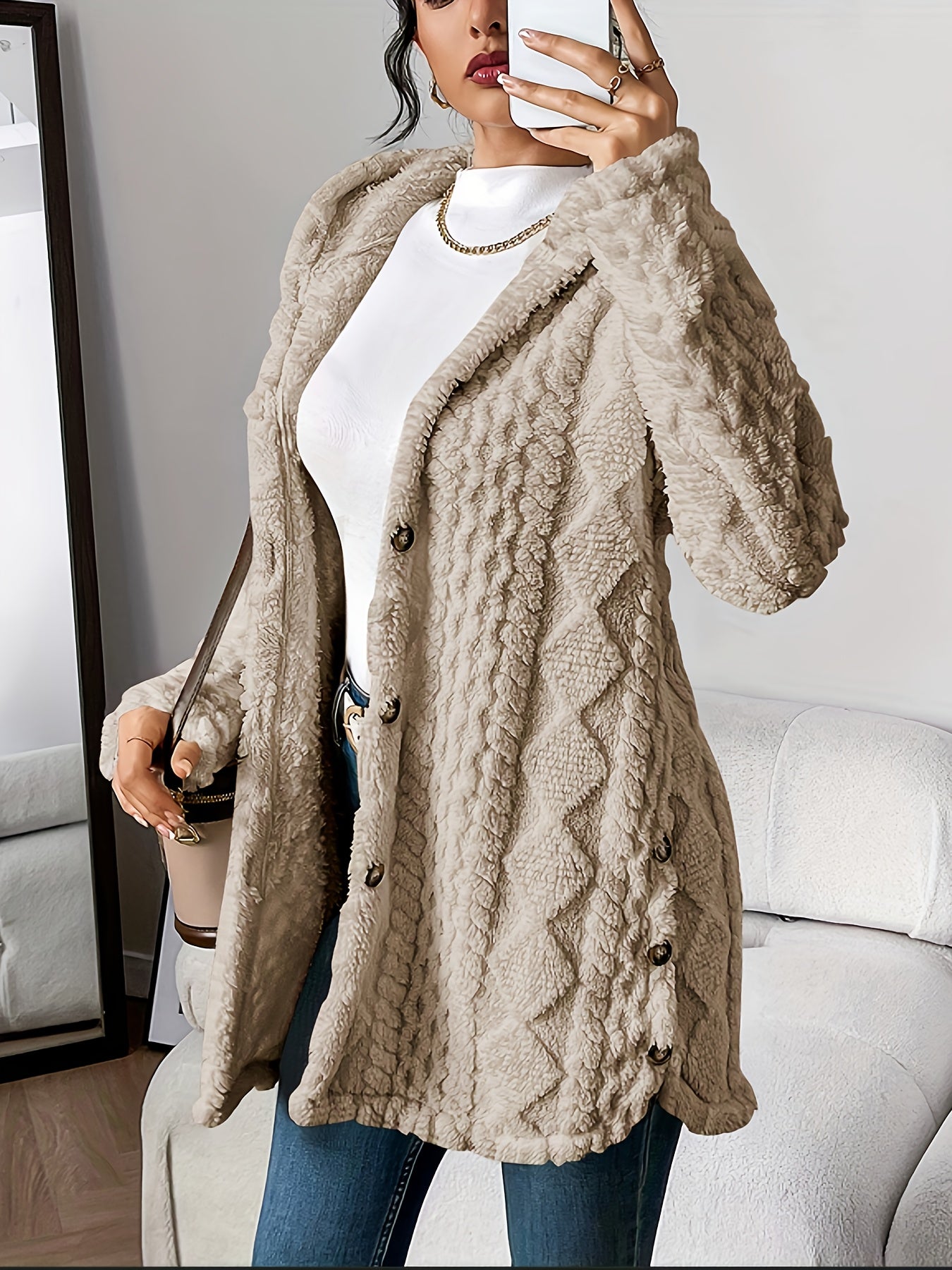 Melinda™ | Plush Hooded Cardigan