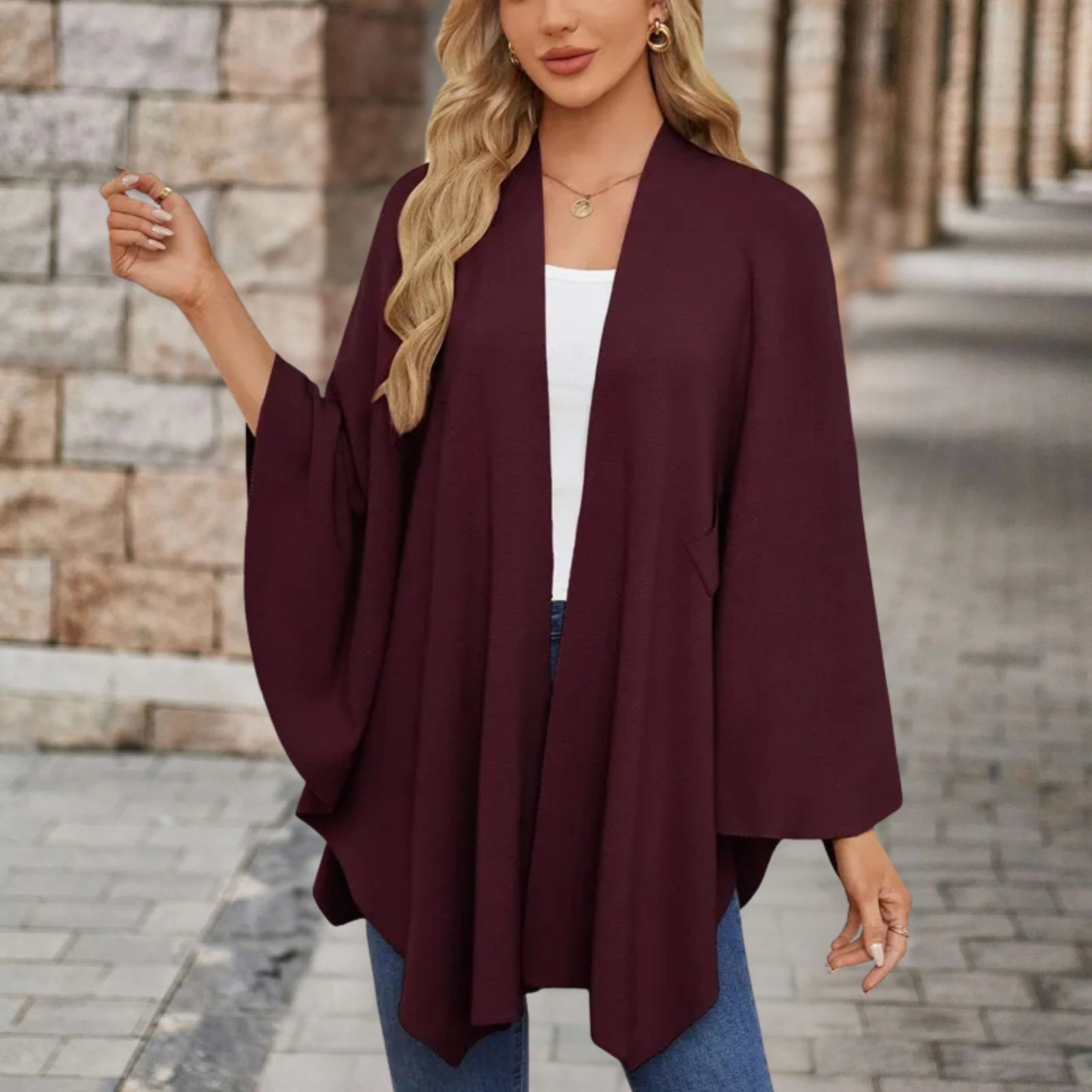 Chloe | Elegant Poncho Sweater
