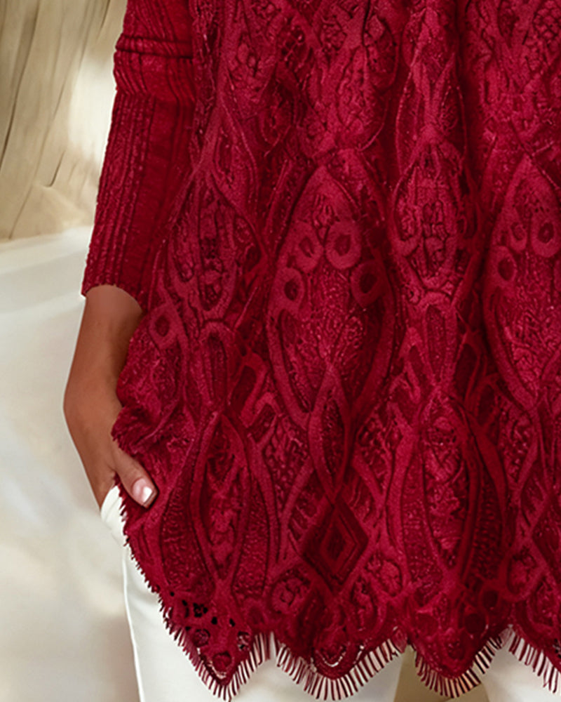 Carol | Square Neck Lace Underarm Top