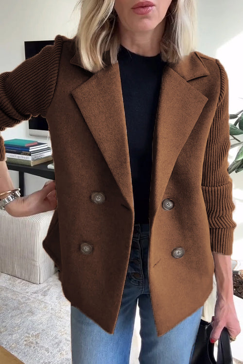 Sorelle™ - Elegant Knit-Sleeve Jacket