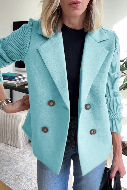 Sorelle™ - Elegant Knit-Sleeve Jacket