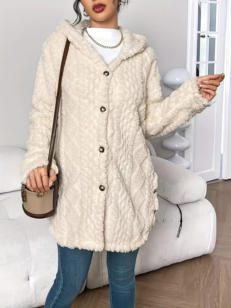 Melinda™ | Plush Hooded Cardigan