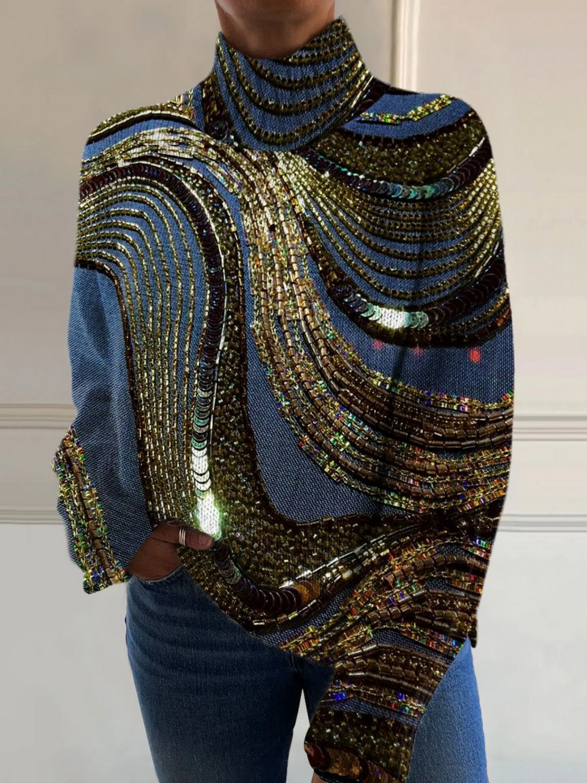 Antoinette | Luxury beaded sweater in casual style