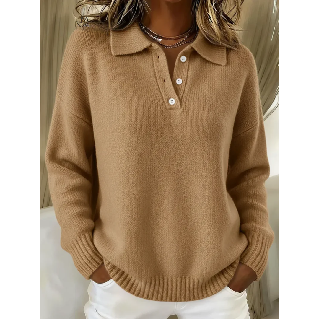 Anna | Soft Polo Sweater