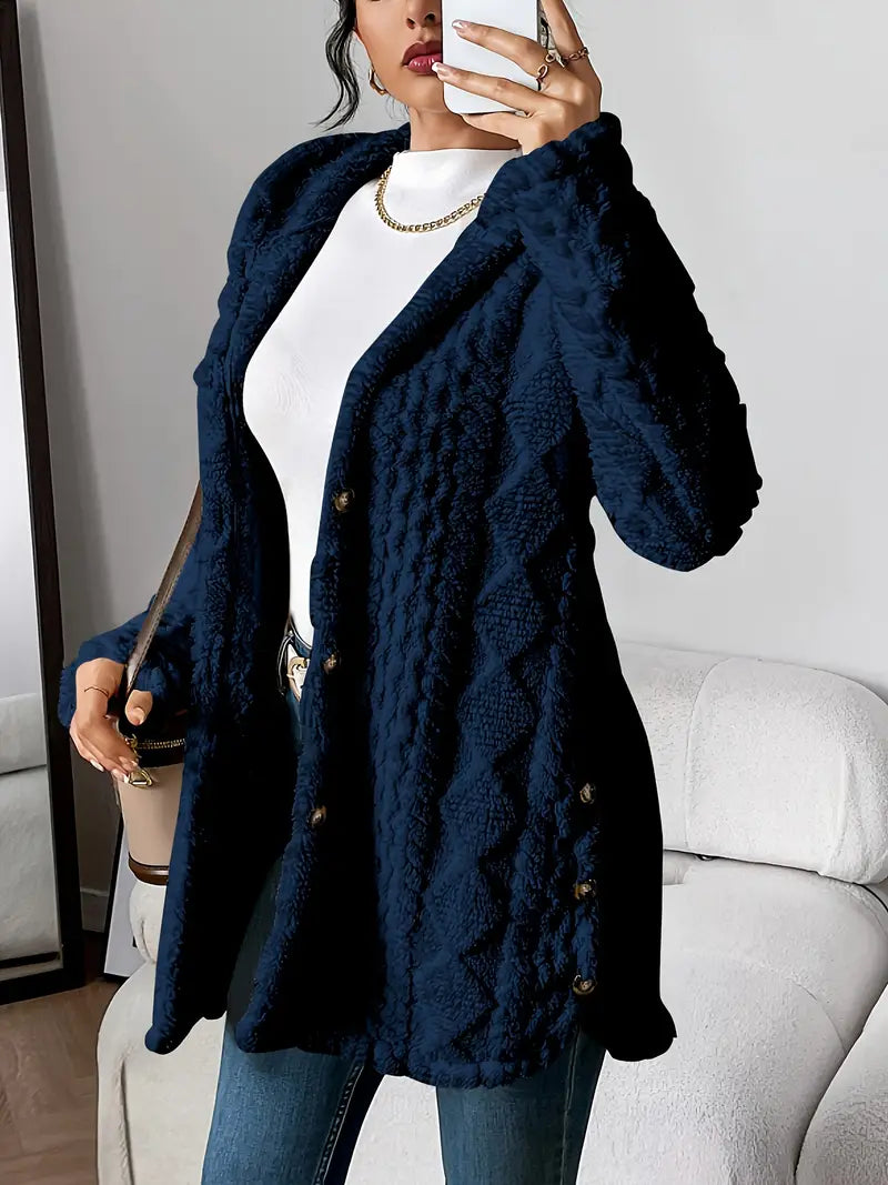 Melinda™ | Plush Hooded Cardigan