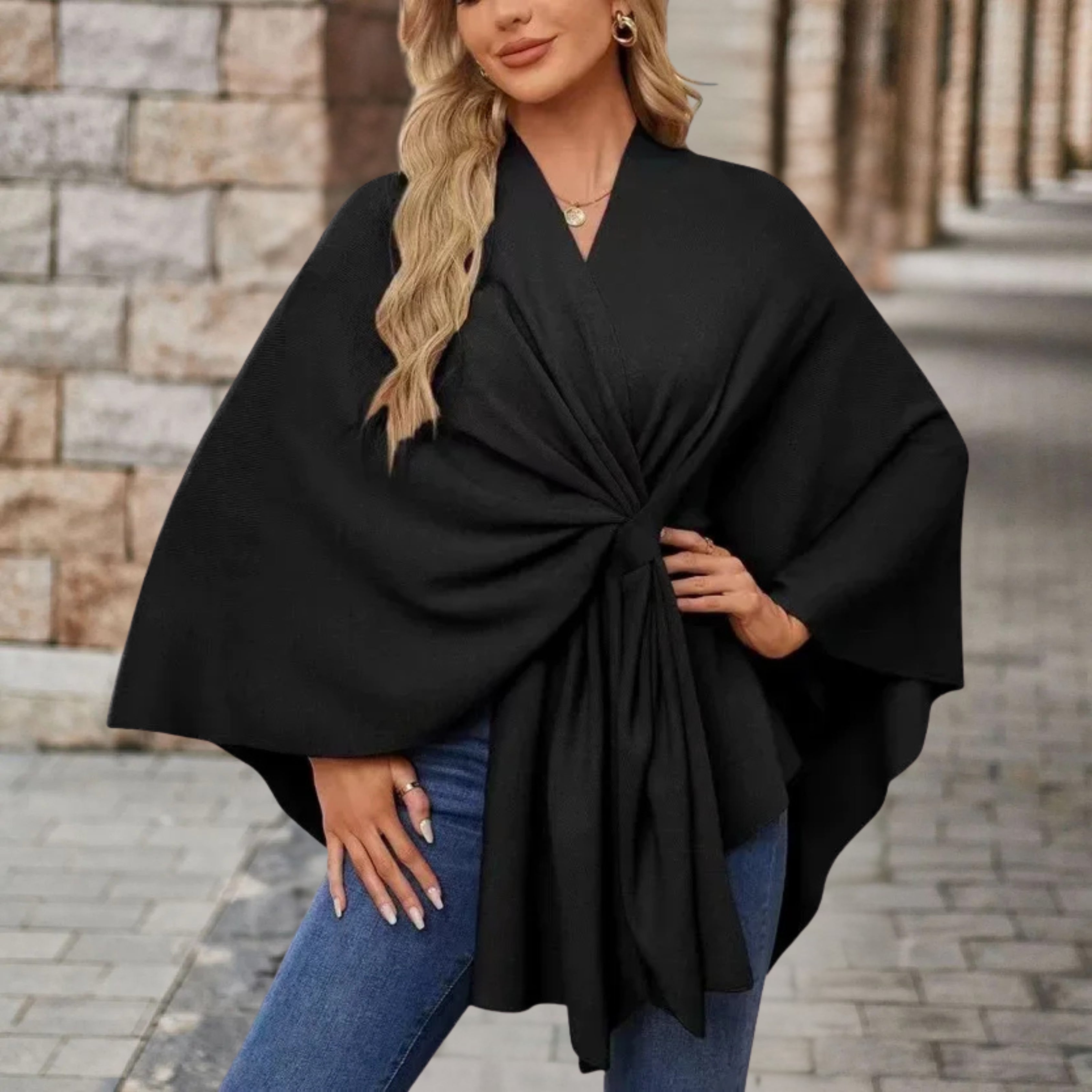 Chloe | Elegant Poncho Sweater