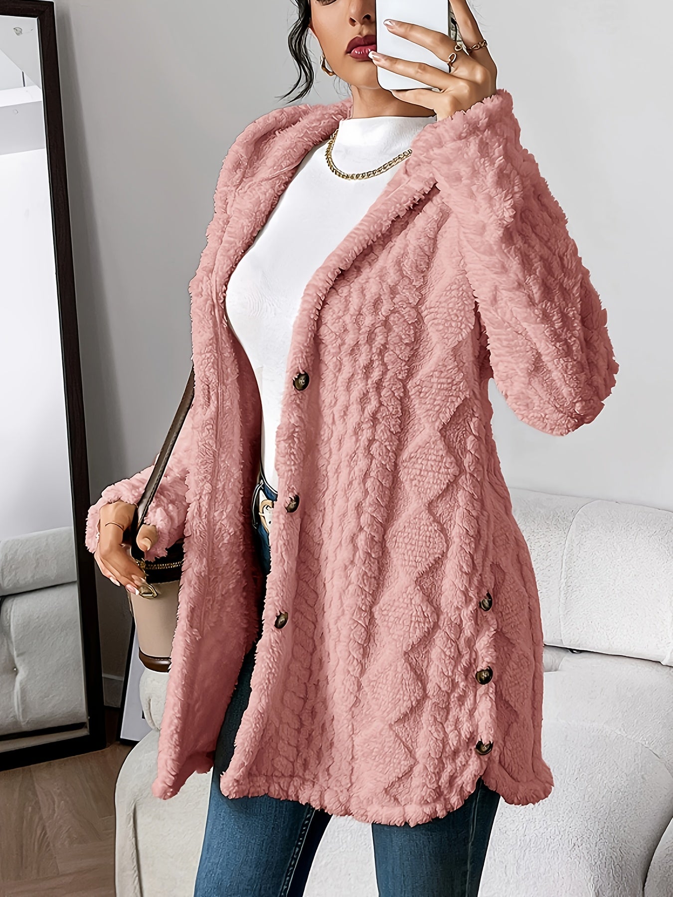 Melinda™ | Plush Hooded Cardigan