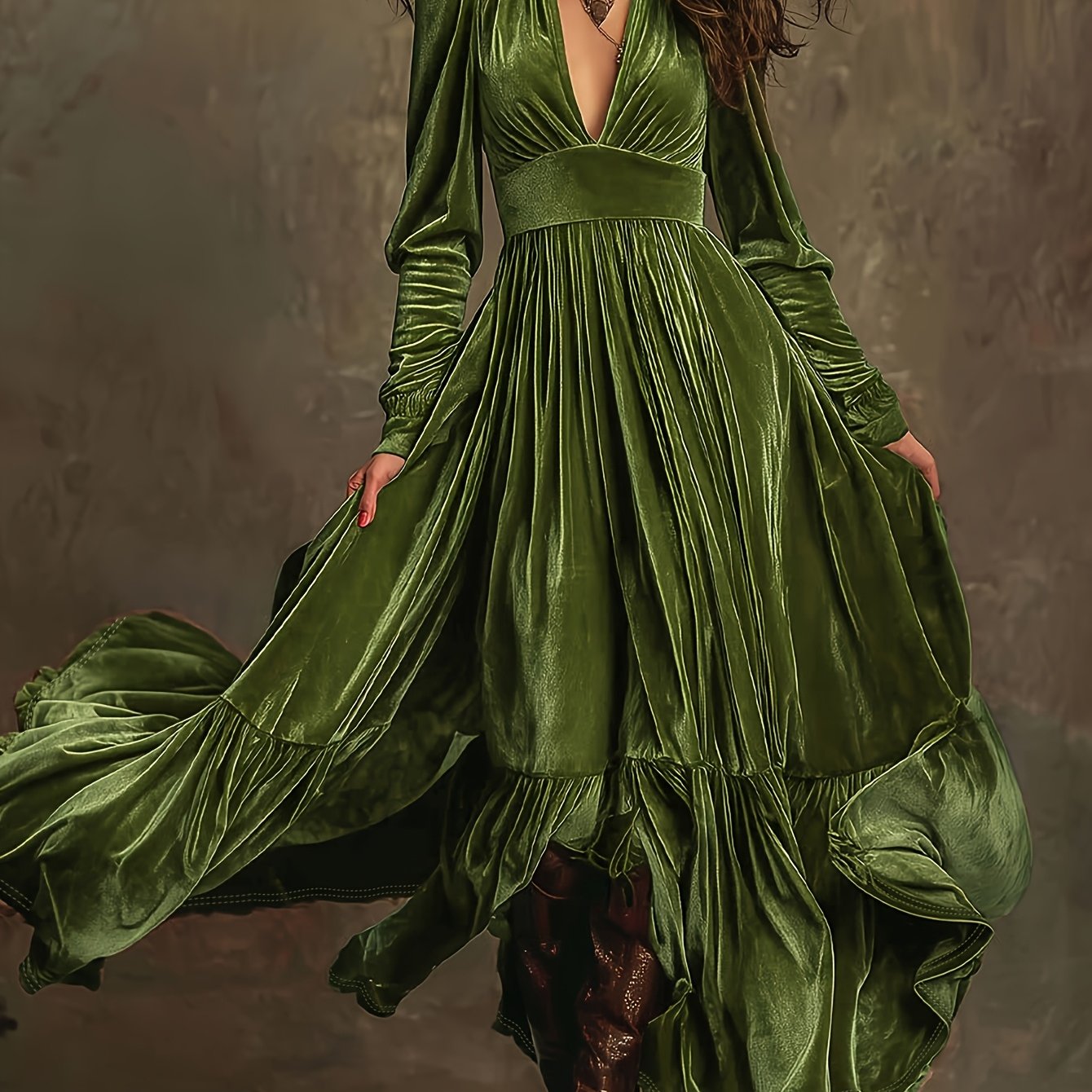 Eveline | Elegant Velvet Maxi Dress