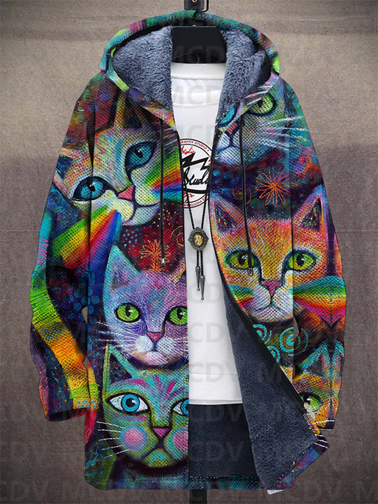 Kathy | Cozy Fleece Women’s Jacket with Cat Print