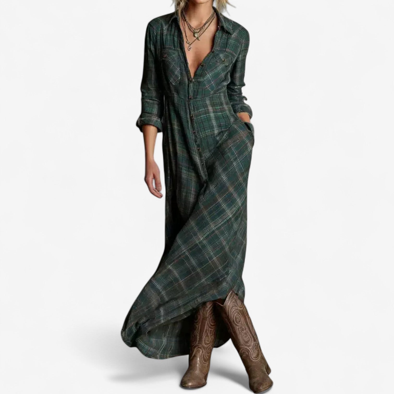 Celina™ | Timeless Maxi Shirt Dress