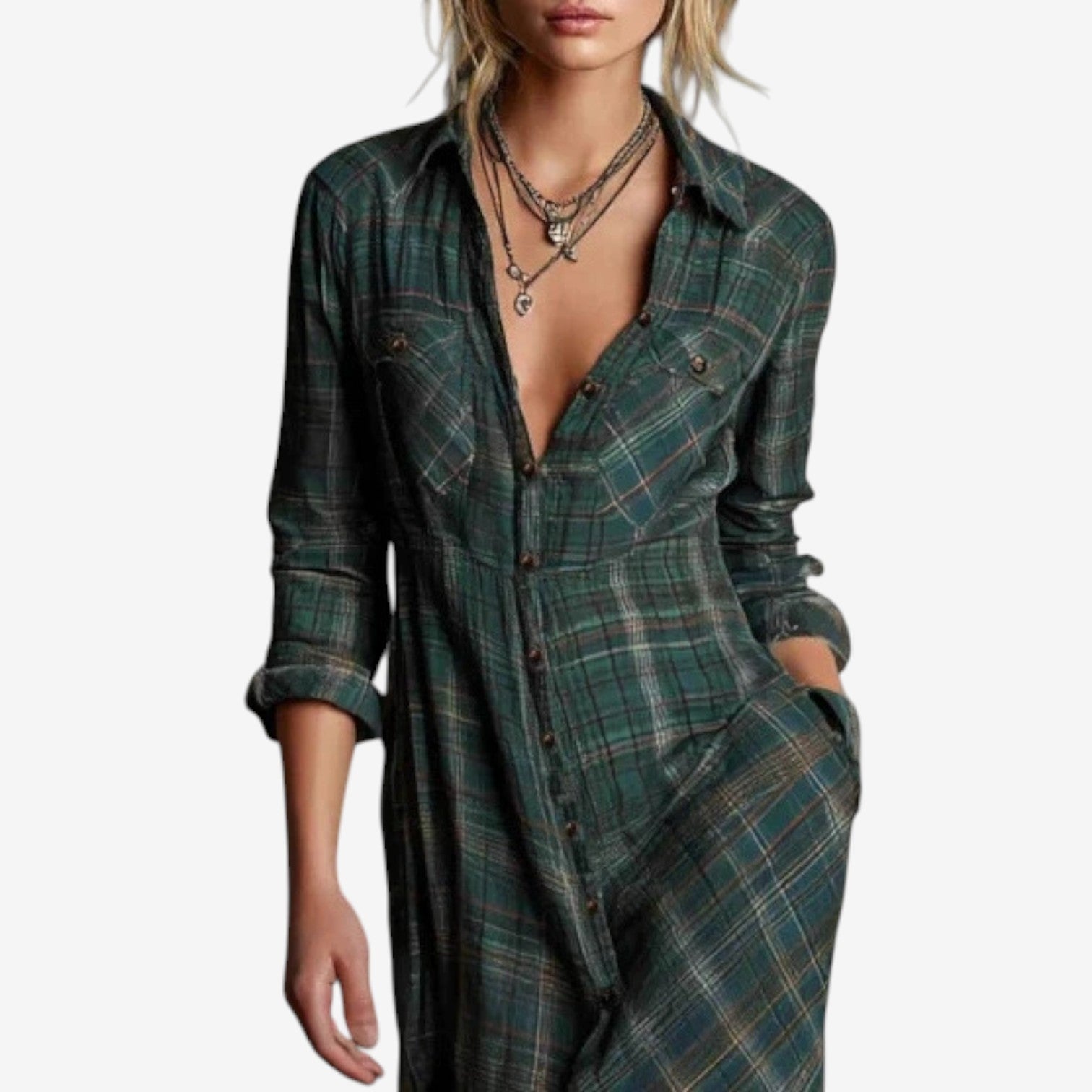 Celina™ | Timeless Maxi Shirt Dress