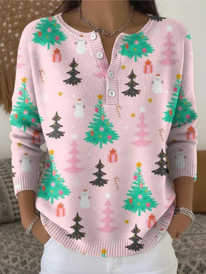 Sofia | Christmas Sweater with Buttons
