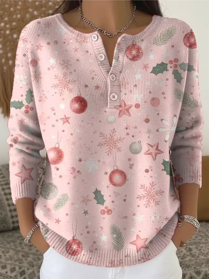 Sofia | Christmas Sweater with Buttons