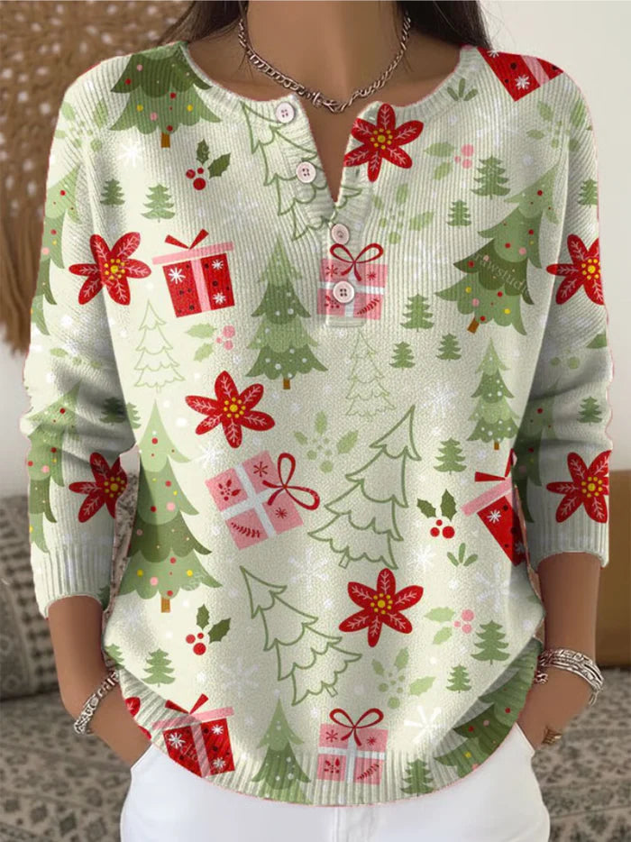 Sofia | Christmas Sweater with Buttons