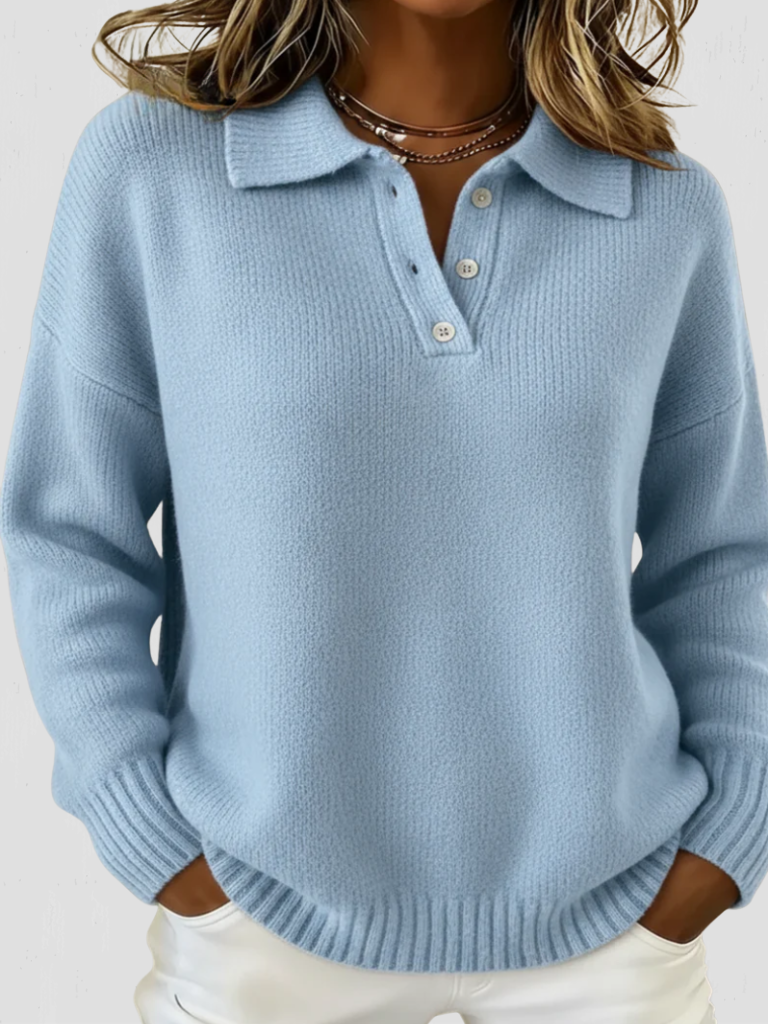 Margaret | Knit Pullover With Buttons
