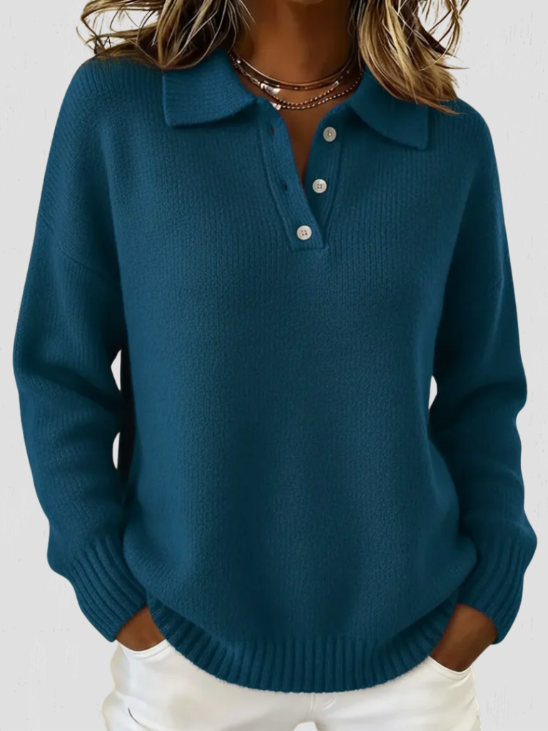 Margaret | Knit Pullover With Buttons