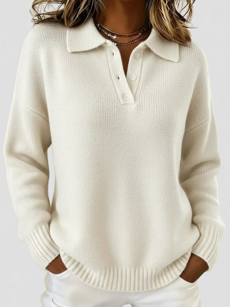 Margaret | Knit Pullover With Buttons