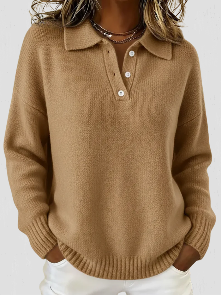Margaret | Knit Pullover With Buttons