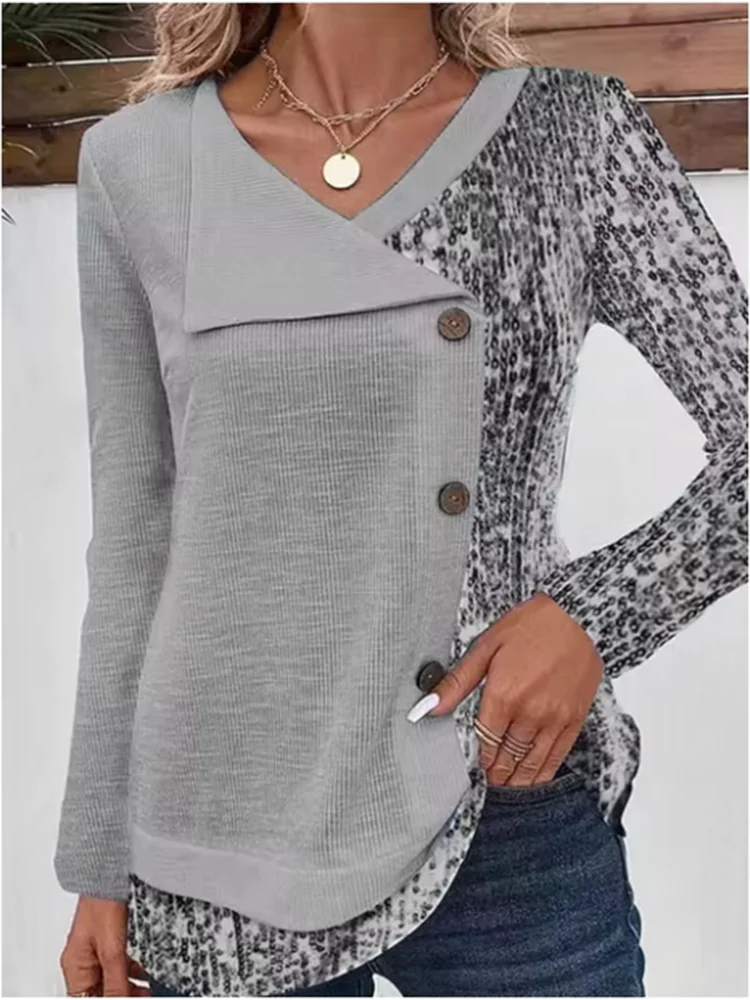 Susan | Flattering Asymmetric Button Knit Top