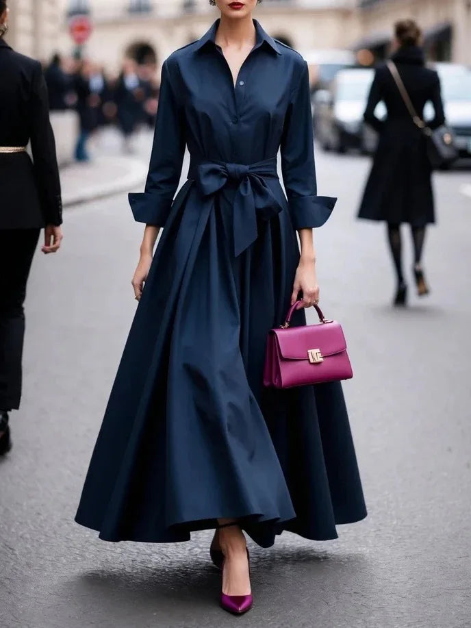 Isabelle | Elegant Maxi Dress With Bow