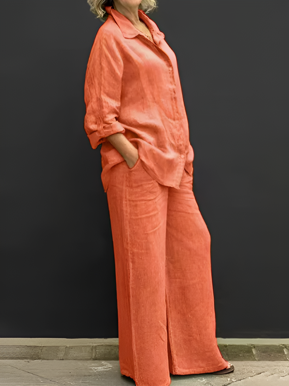 Larah | Linen Shirt Suit