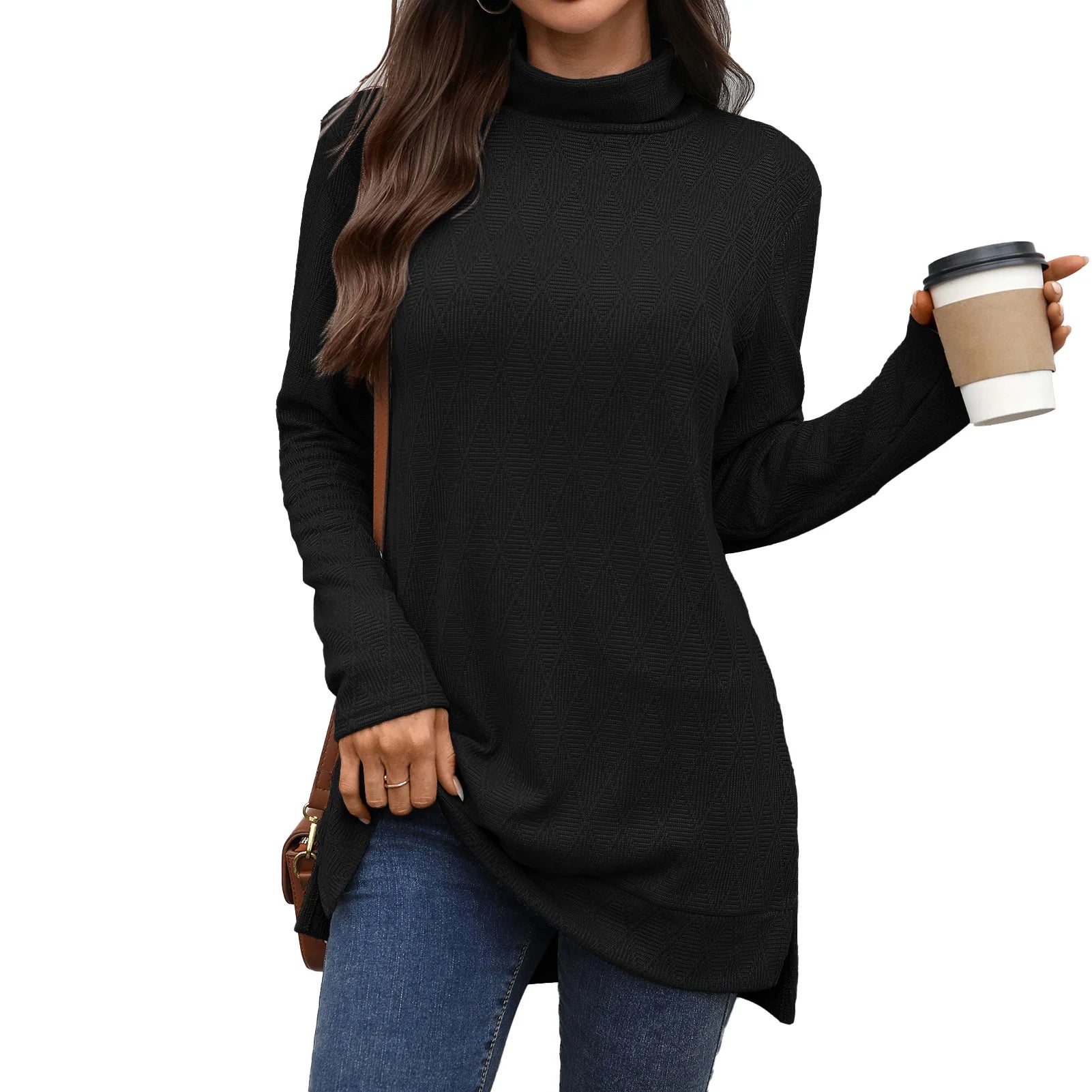 Ingrid™ | Casual Long Sleeve Turtleneck Top