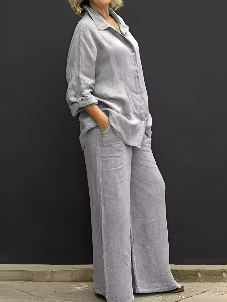Larah | Linen Shirt Suit