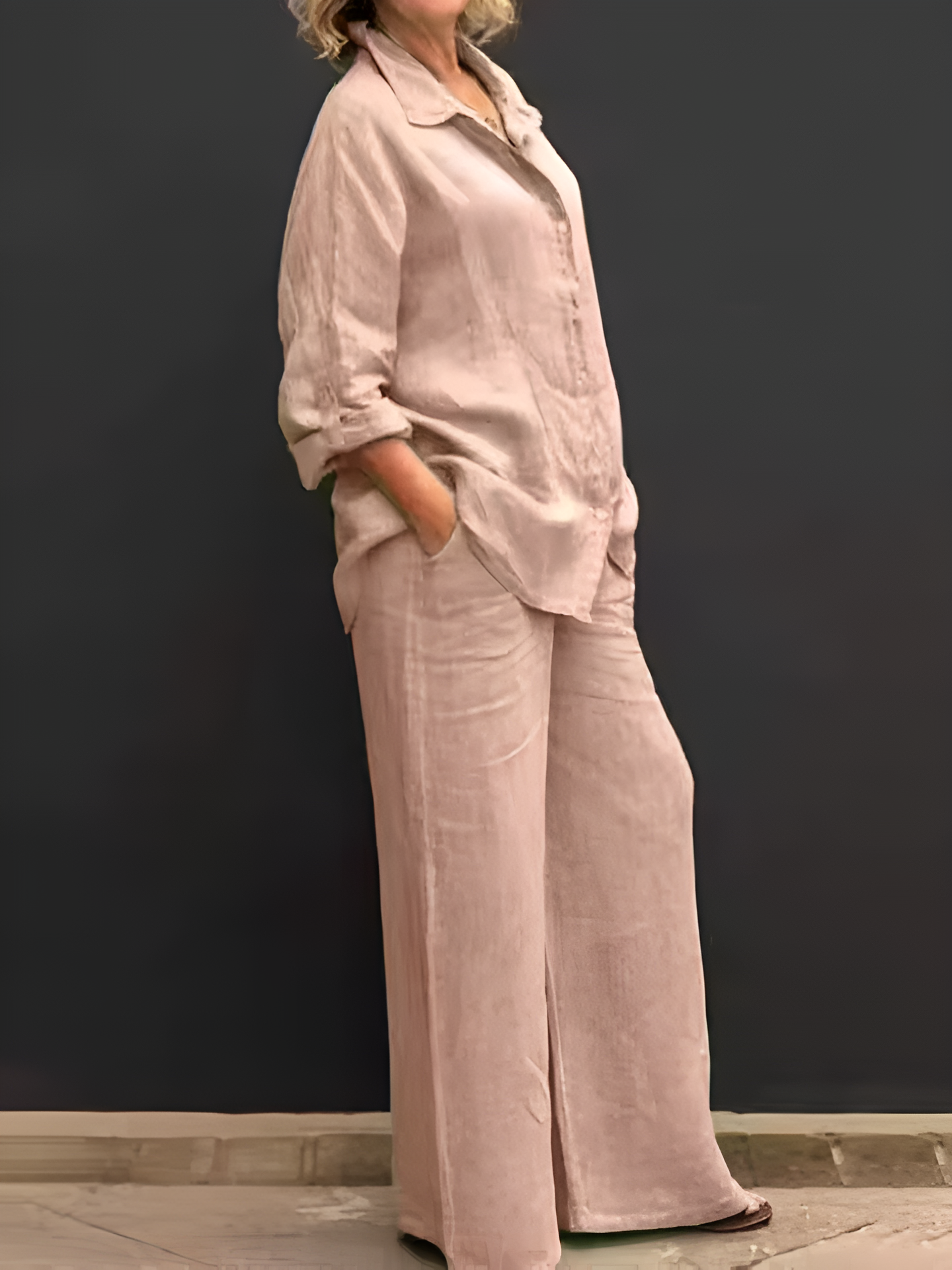 Larah | Linen Shirt Suit