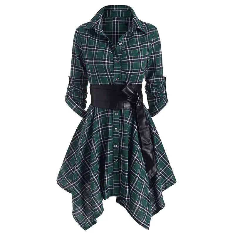 Margaret | Classic Elegant Shirt Dress With Waist Tie