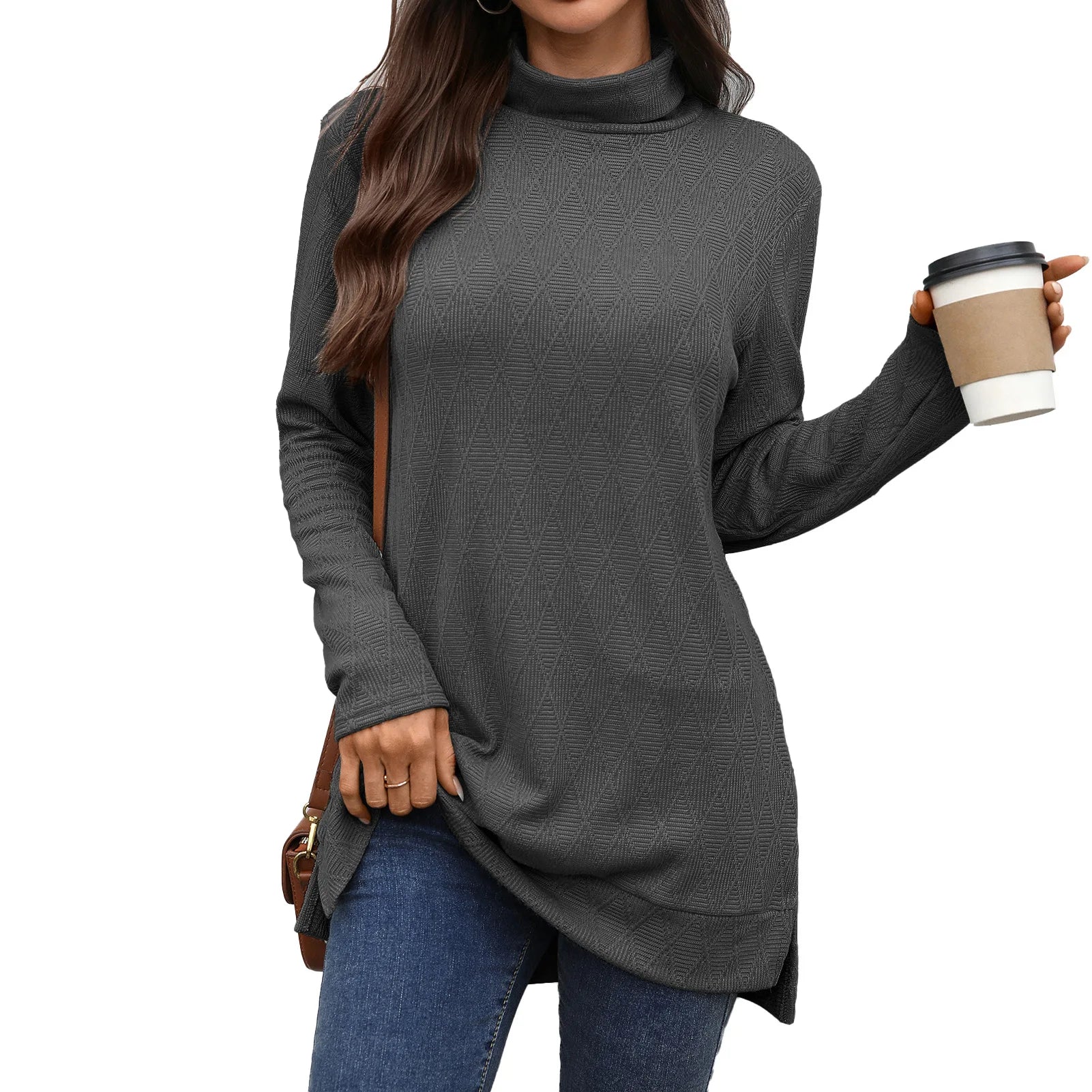 Ingrid™ | Casual Long Sleeve Turtleneck Top
