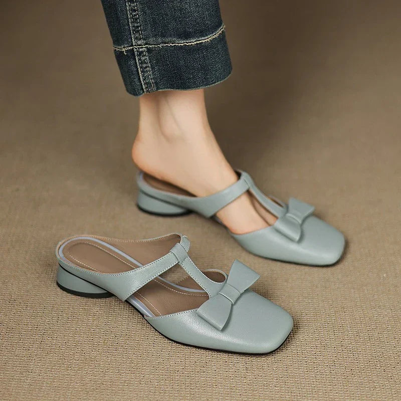 Lina Square Toe Slippers