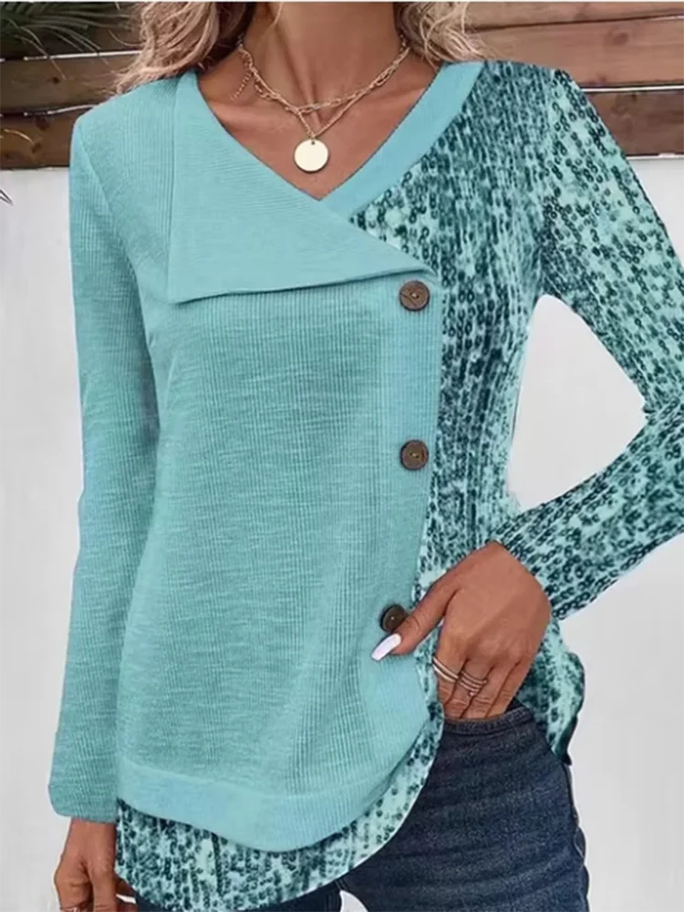 Susan | Flattering Asymmetric Button Knit Top