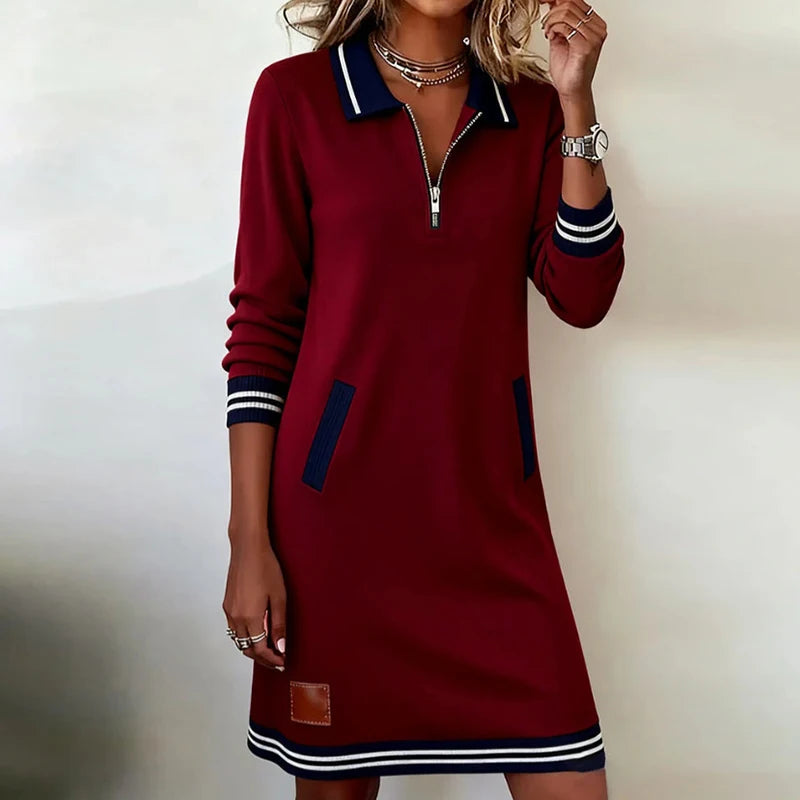 Lorraine™ | Sporty Zip Sweater Dress — Comfort Meets Casual Chic
