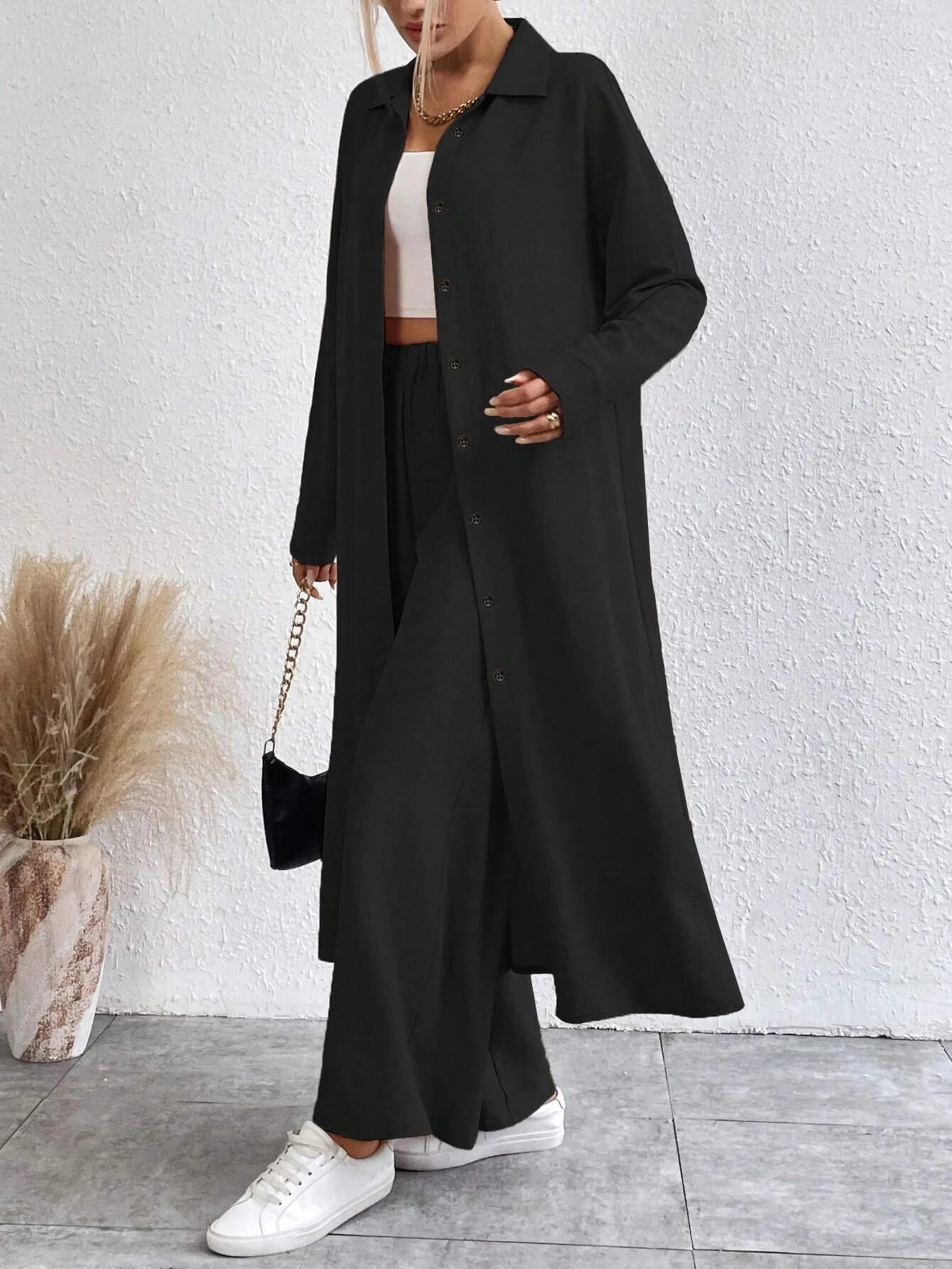 Olivia | Flattering Long Two-Piece Outfit