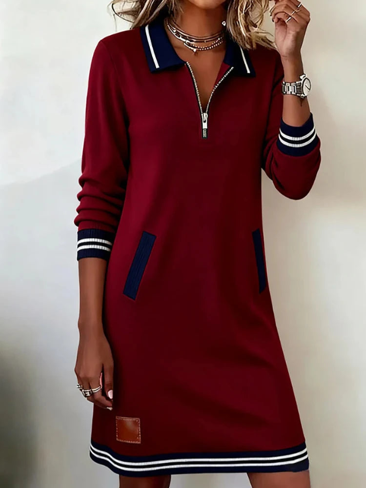 Lorraine™ | Sporty Zip Sweater Dress — Comfort Meets Casual Chic