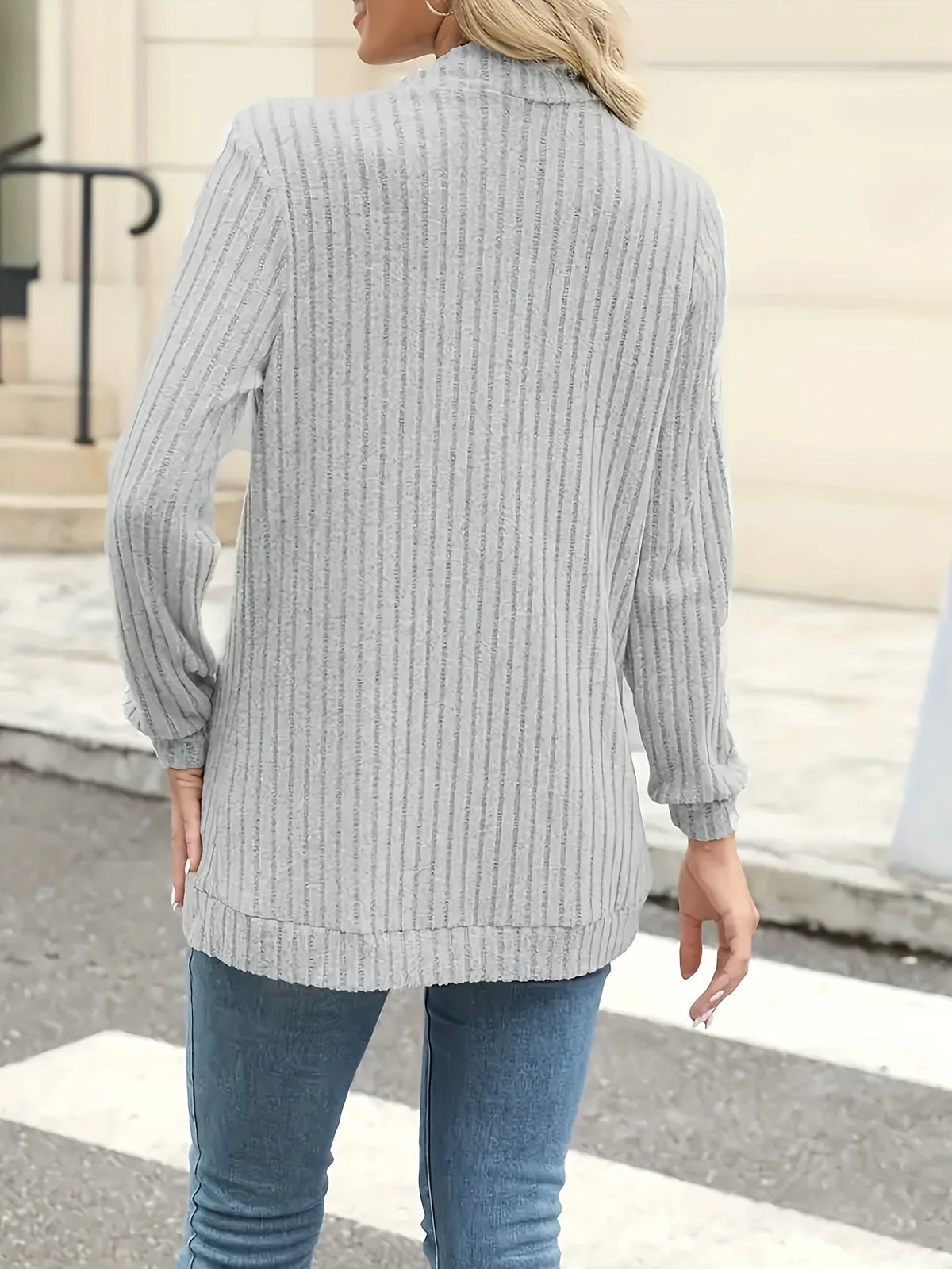 Astrid™ | Casual Ribbed Knit Cardigan