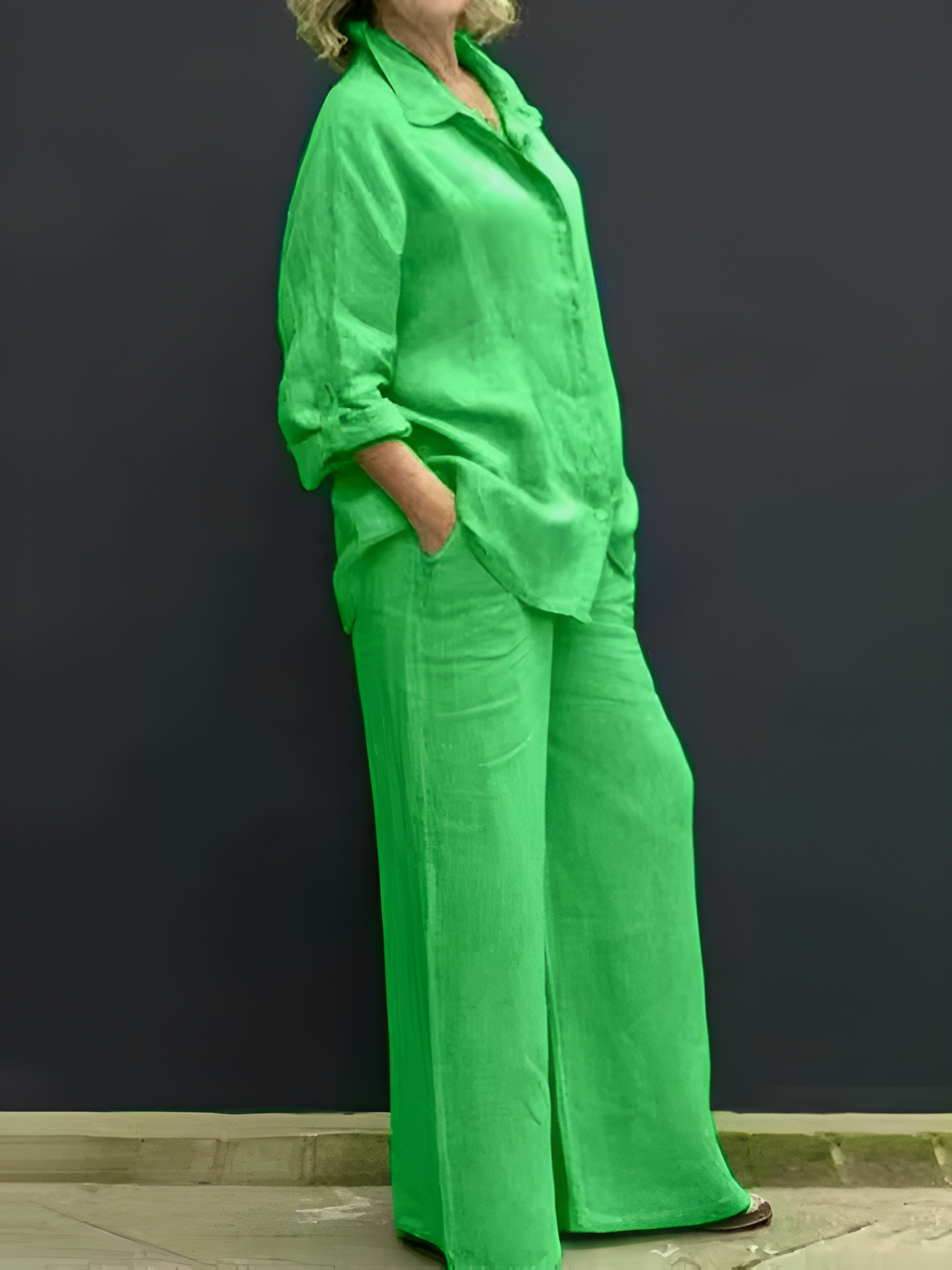 Larah | Linen Shirt Suit
