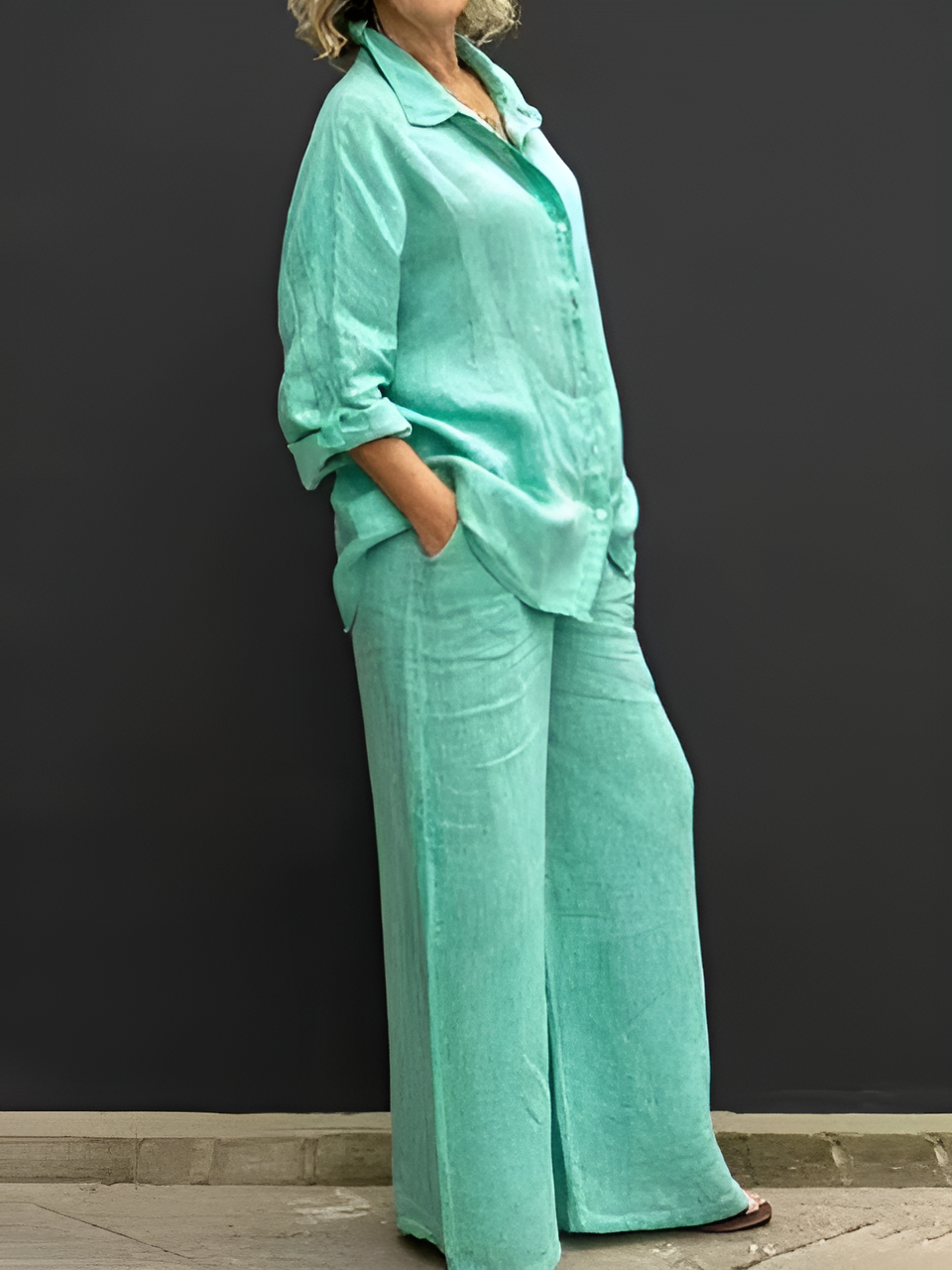 Larah | Linen Shirt Suit