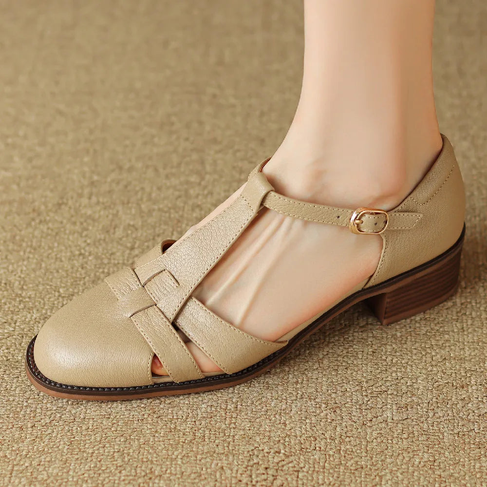 Sylviera T-Strap Flats