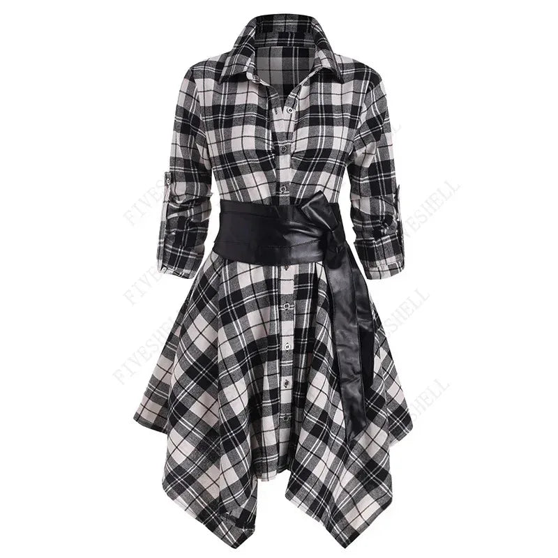 Margaret | Classic Elegant Shirt Dress With Waist Tie