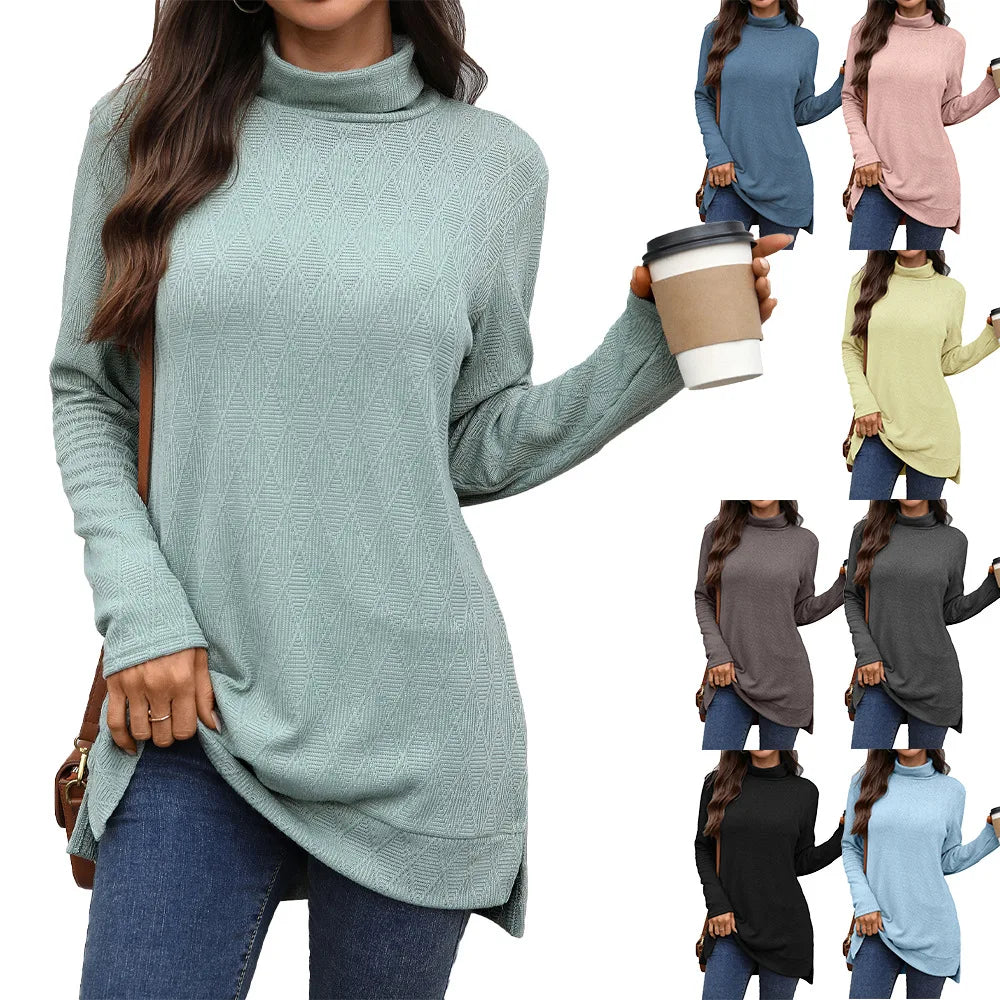 Ingrid™ | Casual Long Sleeve Turtleneck Top