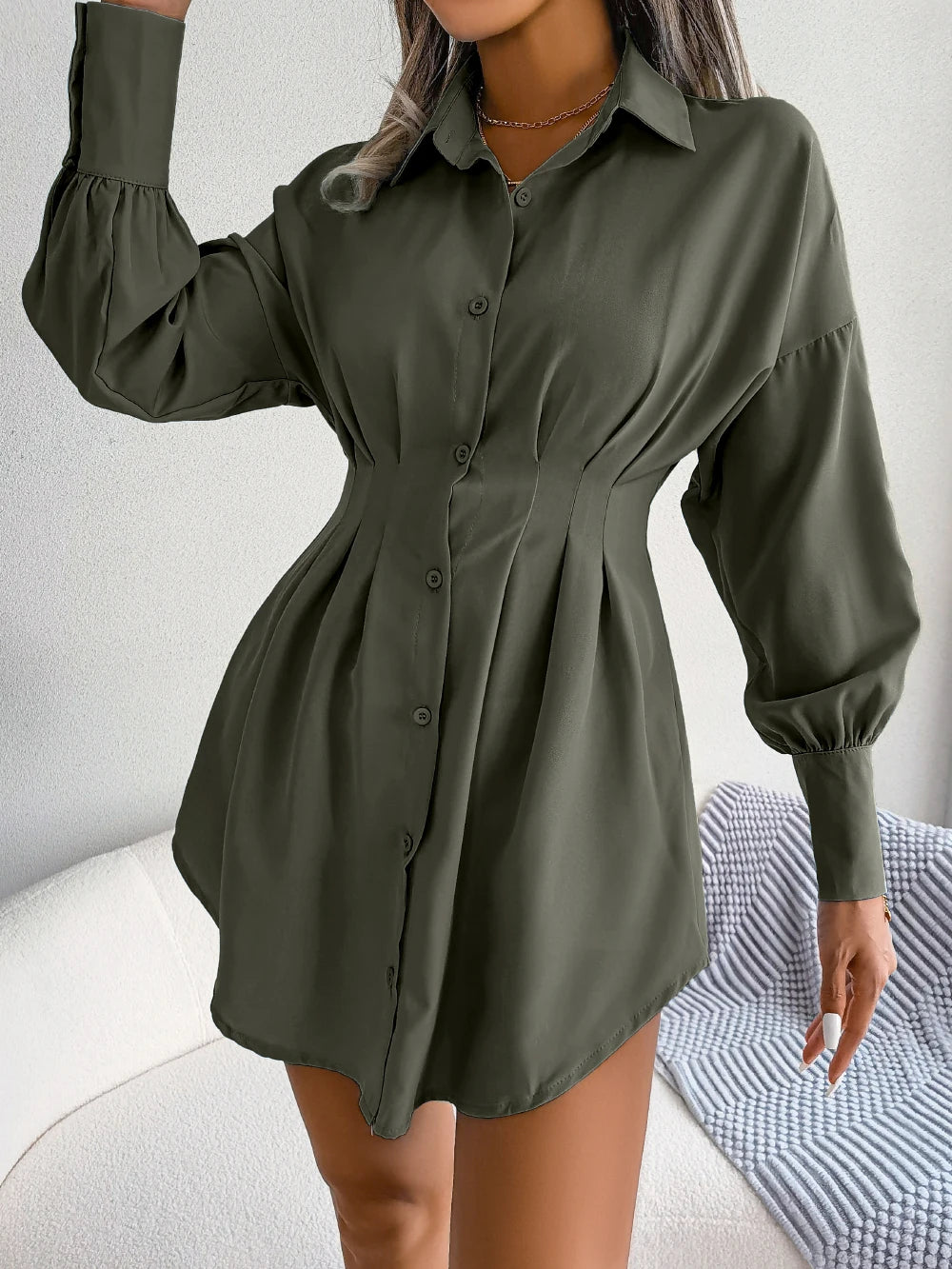 Aria | Classic Buttoned Shirt Dress
