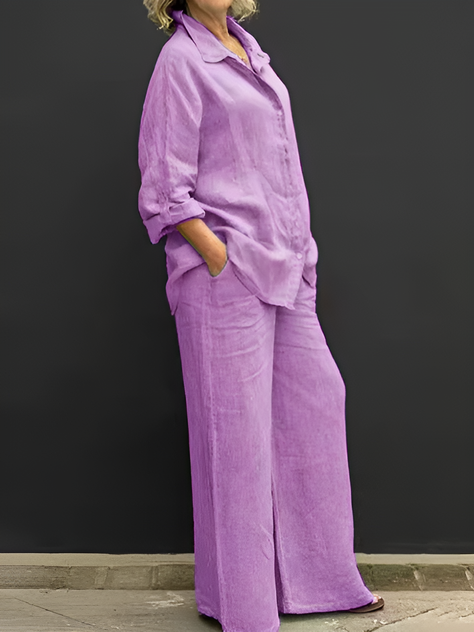 Larah | Linen Shirt Suit