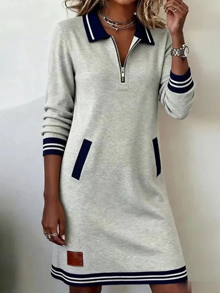 Lorraine™ | Sporty Zip Sweater Dress — Comfort Meets Casual Chic