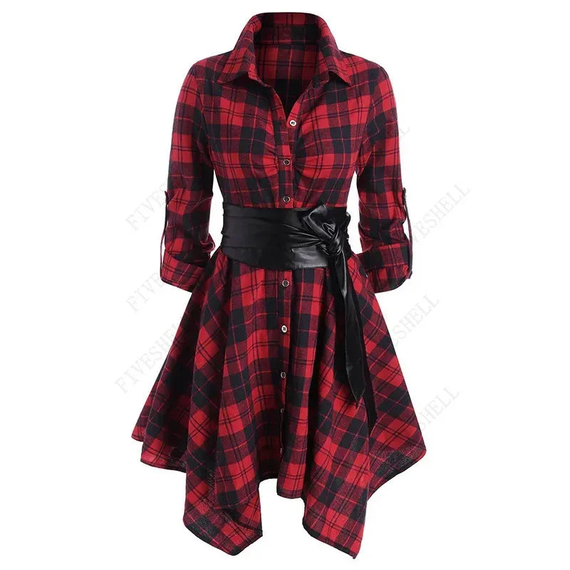 Margaret | Classic Elegant Shirt Dress With Waist Tie